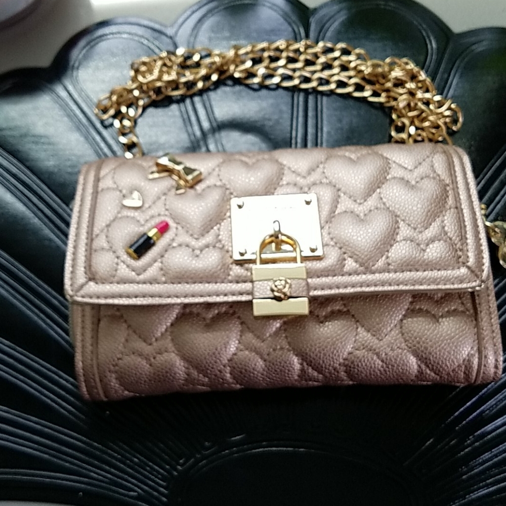 Betsey Johnson Crossbody - Rose Gold - EUC